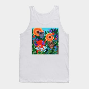 Red Watering Can Cats Tank Top